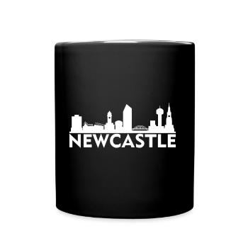 Newcastle England capital skyline UK - Full Colour Mug - black - Front