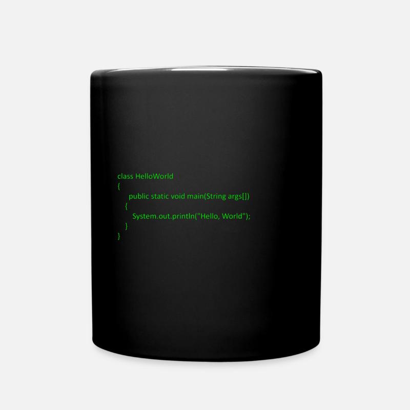 Java Hello World - Mug uni - noir