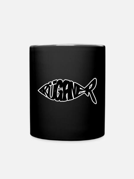 Rüganer Fisch - Tasse einfarbig - Schwarz