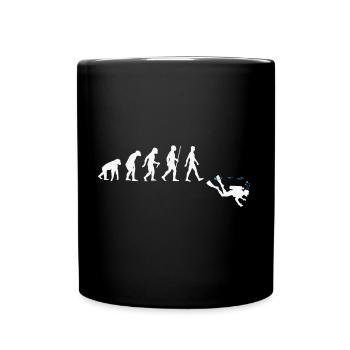 Evolution Of Tauchen - Funny Scuba Diving Gift - Tasse einfarbig - Schwarz - Vorne