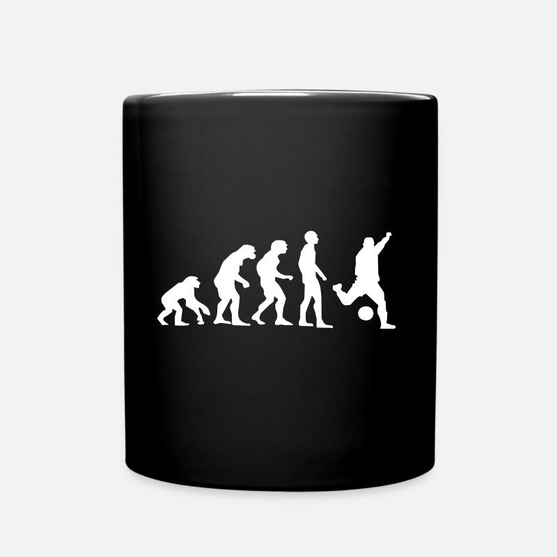 Fußball Evolution - Tasse einfarbig - Schwarz