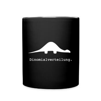 lustig nerd geek, geschenkidee, Dinomialverteilung - Tasse einfarbig - Schwarz - Vorne