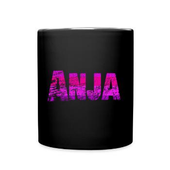 Anja - Tasse einfarbig - Schwarz - Vorne
