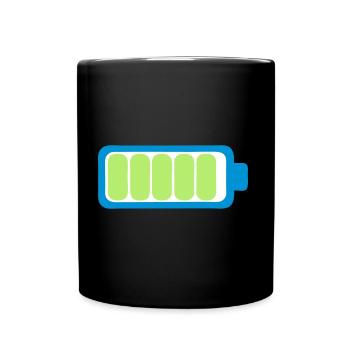 battery charge battery full icon 17 1 - Full Colour Mug - black - Front