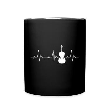Cello Heartbeat Fréquence Puls ECG - Mug uni - noir - Devant
