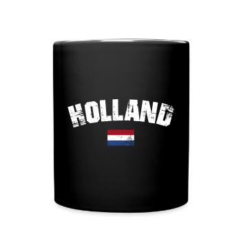 Typographie dégradée de Holland - Mug uni - noir - Devant