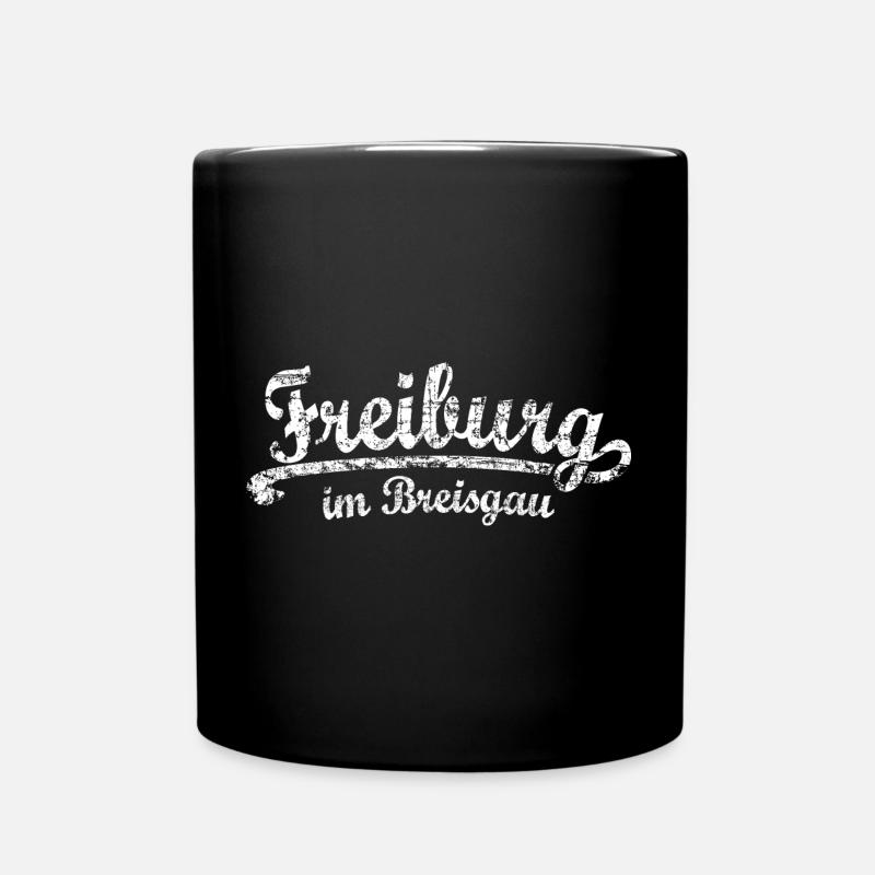 Freiburg im Breisgau Classic (Vintage/Weiß) - Tasse einfarbig - Schwarz