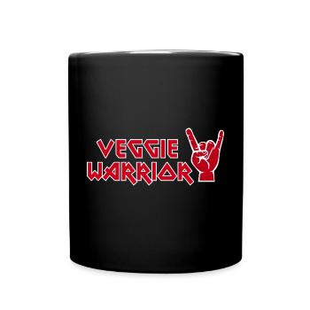Veggie Warrior vegan métal rock à la main cool disant - Mug uni - noir - Devant