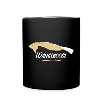 Wangerooge | Vintage Map Retro - Full Colour Mug - black - Front