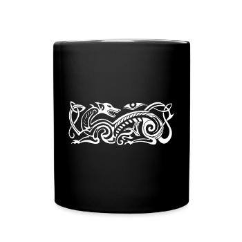 Chien de chasse celte (blanc) - Mug uni - noir - Devant