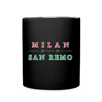 Mailand San Remo - Tasse einfarbig - Schwarz - Vorne