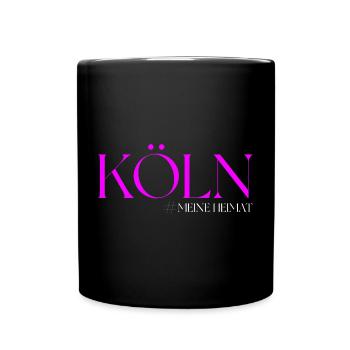 Köln meine Heimat - Tasse einfarbig - Schwarz - Vorne