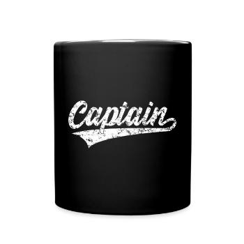 CAPTAIN KAPITÄN - Full Colour Mug - black - Front