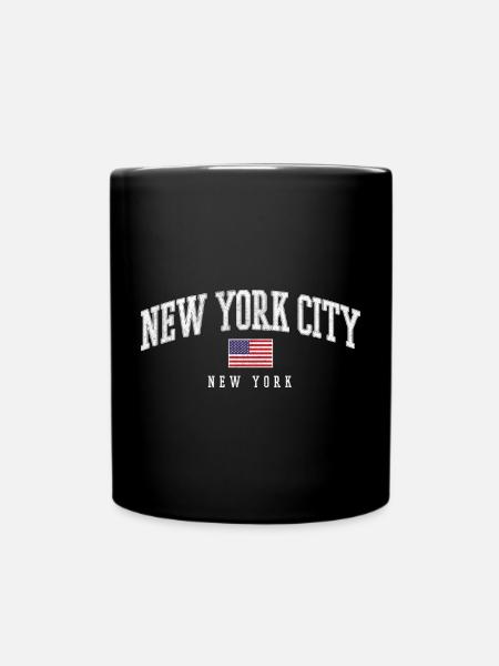 New York USA - Full Colour Mug - black