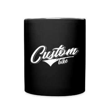 custom bike biker tour rock bobber tuner tuning - Full Colour Mug - black - Front