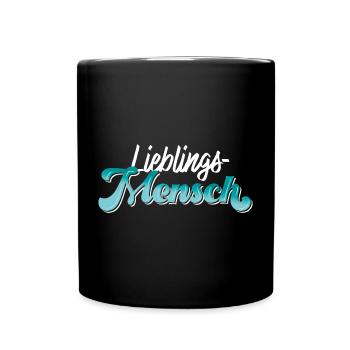 Lieblingsmensch - Tasse einfarbig - Schwarz - Vorne