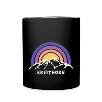 Breithorn 4164 Valais Zermatt Mountain hiking Switzerland - Full Colour Mug - black - Front