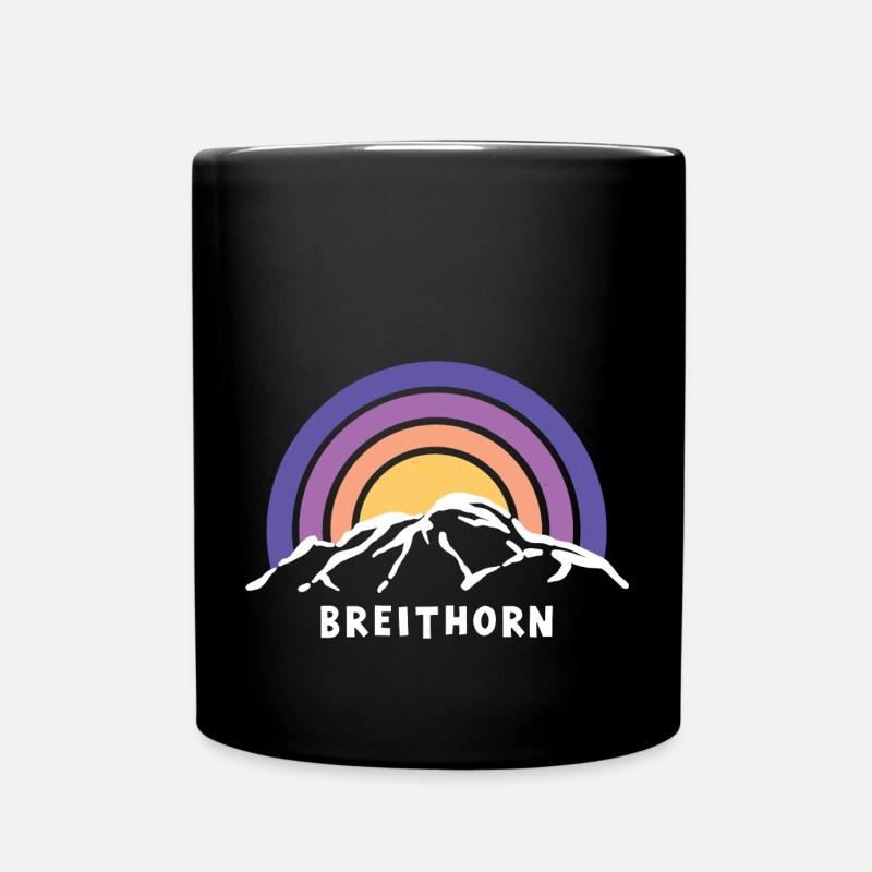Breithorn 4164 Wallis Zermatt Berg wandern Schweiz - Tasse einfarbig - Schwarz