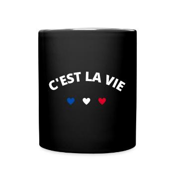 C'est la vie - Mug uni - noir - Devant