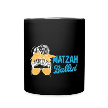 Matzah Ballin qui a laissé sortir les grenouilles - Mug uni - noir - Devant