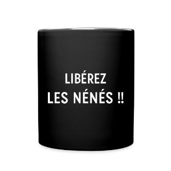 Libérez les nénés - Mug uni - noir - Devant