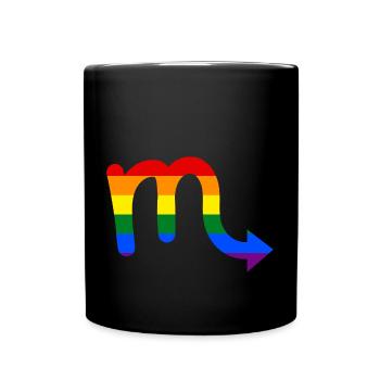 Signe du zodiaque Scorpion LGBT - Mug uni - noir - Devant