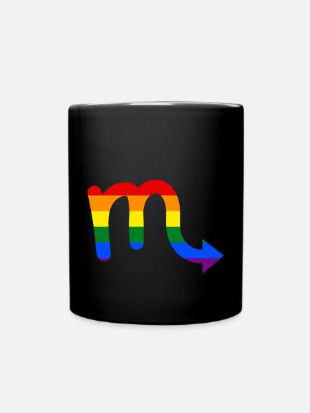 Signe du zodiaque Scorpion LGBT - Mug uni - noir