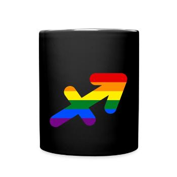 Zodiac sign Sagittarius LGBT - Full Colour Mug - black - Front