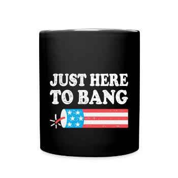 Juste ici pour frapper - Mug uni - noir - Devant