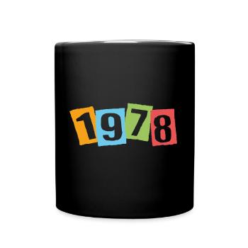 Né en 1978 – Anniversaire avec de grands numéros colorés - Mug uni - noir - Devant