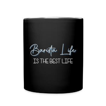 Espresso Milk Foam Morning Muffle - Full Colour Mug - black - Front