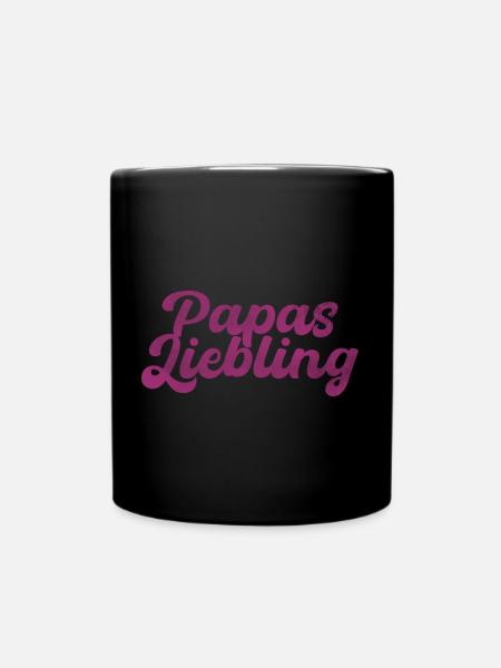 Papas Liebling bester Vater Geschenk - Tasse einfarbig - Schwarz