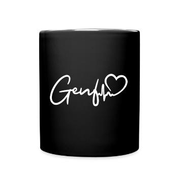Genf Herzschlag Schweiz Genf - Tasse einfarbig - Schwarz - Vorne