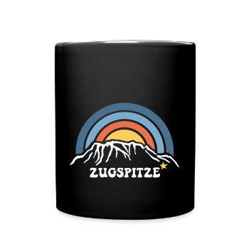 Zugspitze Garmisch Partenkirchen Retro Souvenir - Tasse einfarbig - Schwarz - Vorne