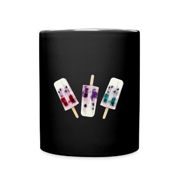 eis am stil,wassereis,buntes eis,sommer - Tasse einfarbig - Schwarz - Vorne