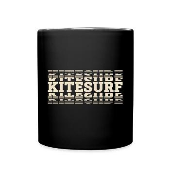 Kitesurfen Kitesurf Kitesurfer Kiteboard - Tasse einfarbig - Schwarz - Vorne