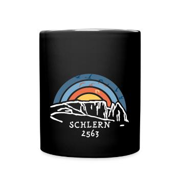 Sciliar Schlern Dolomiten Italien Wandern Südtirol - Tasse einfarbig - Schwarz - Vorne