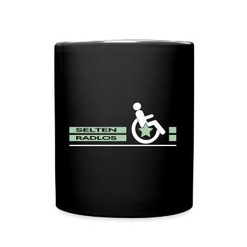 handicap rollstuhlfahrer rollstuhl wheelchair - Tasse einfarbig - Schwarz - Vorne