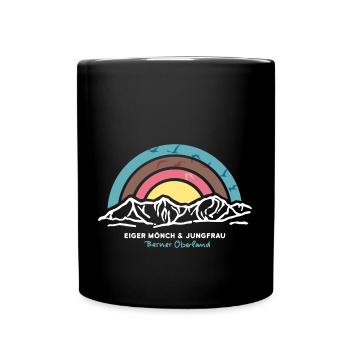 Eiger Mönch Jungfrau Berg Jungfraujoch Bergsteigen - Tasse einfarbig - Schwarz - Vorne
