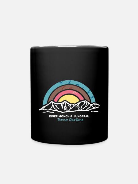 Eiger Mönch Jungfrau Berg Jungfraujoch Bergsteigen - Tasse einfarbig - Schwarz