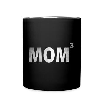 Mum hoch 3 - Mother of 3 children - Full Colour Mug - black - Front