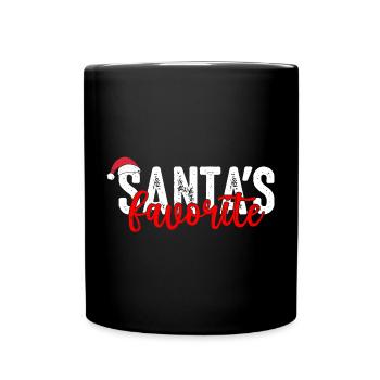 Der Liebling des Weihnachtsmanns - Tasse einfarbig - Schwarz - Vorne