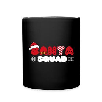 Santa Squad Emblem - Full Colour Mug - black - Front