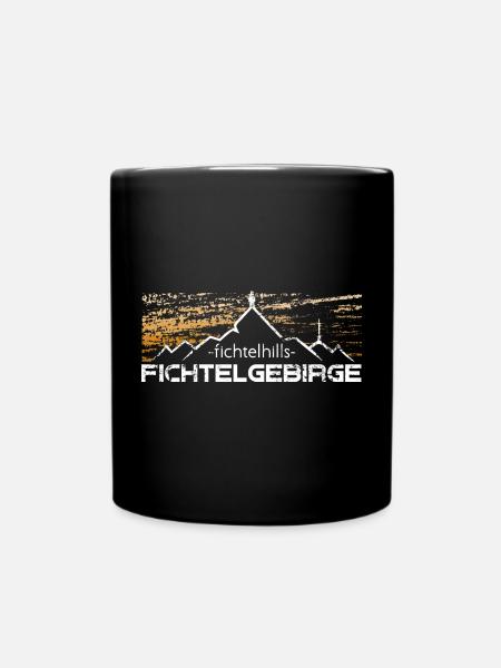 Fichtelgebirge Fichtelhills Sonnensturm - Tasse einfarbig - Schwarz