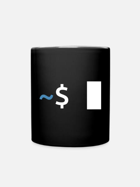 Linux Shell Command - Tasse einfarbig - Schwarz