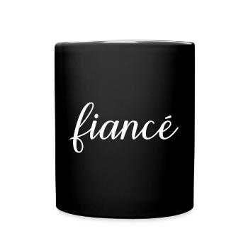 Fiancé Matching Engagement Gift Groom’s Mariage du marié - Mug uni - noir - Devant