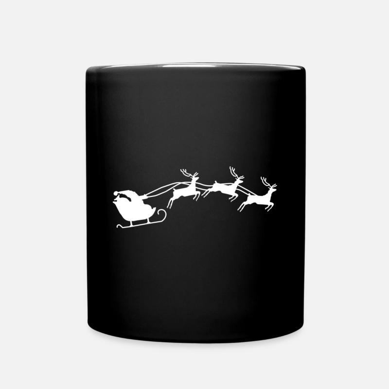 Père Noël avec traîneau - Mug uni - noir