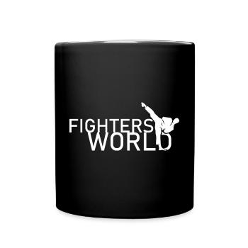 fighters world karate symbol Kampfsport kick icon - Tasse einfarbig - Schwarz - Vorne