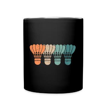 Badminton player Vintage badminton player - Full Colour Mug - black - Front
