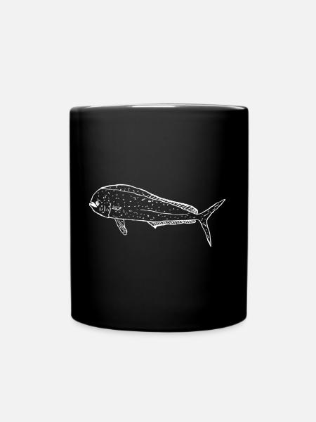 Gemeine Goldmakrele weiß - Tasse einfarbig - Schwarz